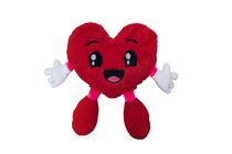 Beeztees valentijn mister love rood hart 28 cm hondenspeelgoed