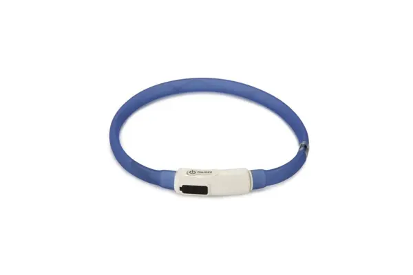 Beeztees veiligheidsband met led lampjes small blauw 35 cm - afbeelding 1