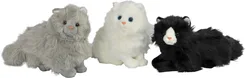 Boony decoration kat staand pluche grijs 30 cm - afbeelding 2