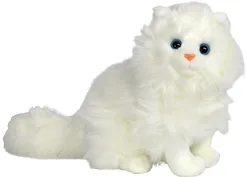 Boony decoration kat zittend pluche wit 30 cm - afbeelding 1