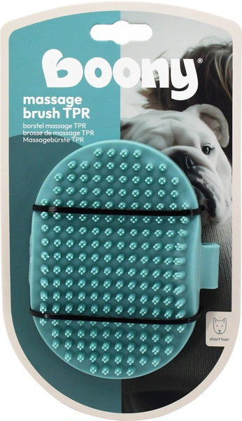 Boony massageborstel TPR met handvat hond - afbeelding 1