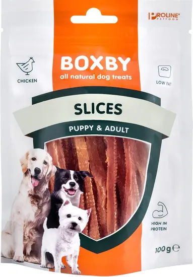 Boxby slices chicken puppy&adult 100 gram - afbeelding 1