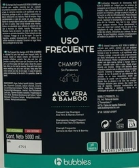 Bubbles Aloe Vera&Bamboe Shampoo 5000 ml - afbeelding 2