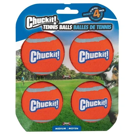 Chuckit tennis ball medium 4-pack - afbeelding 1