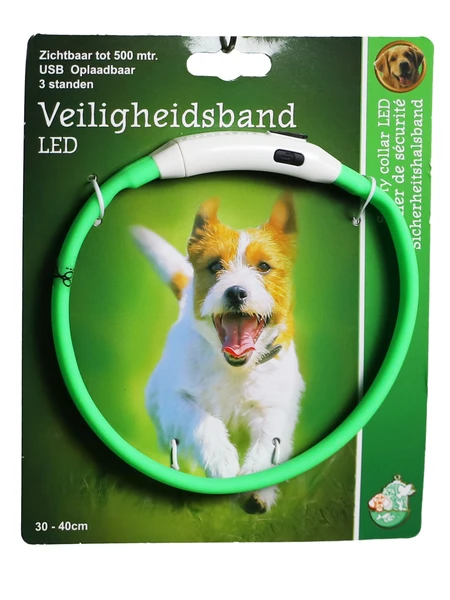 De Boon veiligheidsband led light 30-40cm groen - afbeelding 1