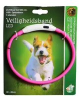 De Boon veiligheidsband led light 30-40cm roze - afbeelding 1