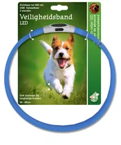 De Boon veiligheidsband led light extra breed 25-65 cm blauw