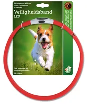 De Boon veiligheidsband led light extra breed 25-65 cm rood - afbeelding 1