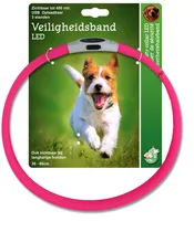 De Boon veiligheidsband led light extra breed 25-65 cm roze