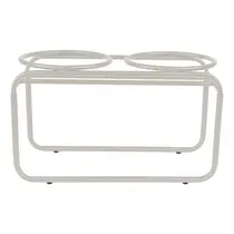 District 70 BUTLER metalen voerbakstandaard beige medium - afbeelding 1