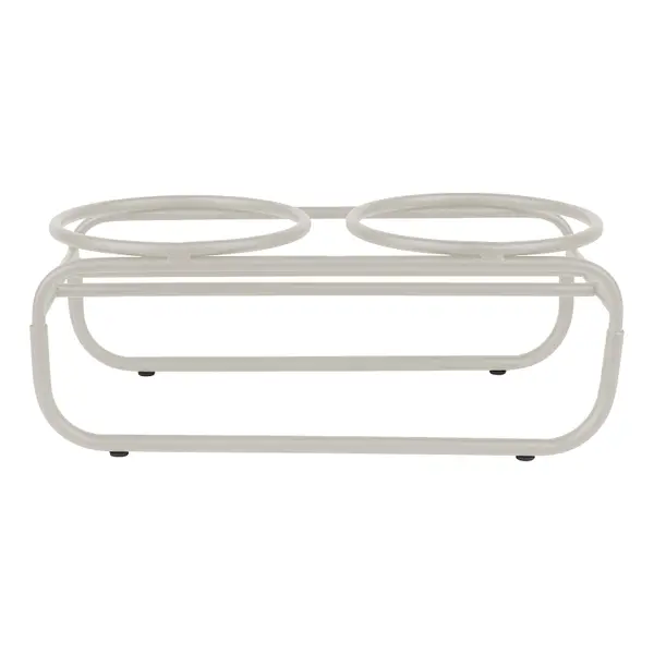District 70 BUTLER metalen voerbakstandaard beige small - afbeelding 1