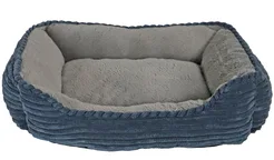 Divan corduroy blauw/ grijs 50 x 40 cm - afbeelding 1