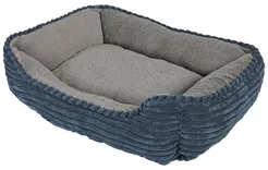 Divan corduroy blauw/ grijs 50 x 40 cm - afbeelding 2