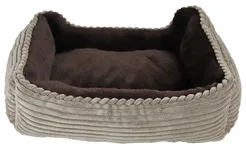 Divan corduroy taupe/ bruin 50 x 40 cm - afbeelding 3
