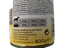 Dr.Clauder hond blik sensible puur kip 400 gram - afbeelding 3