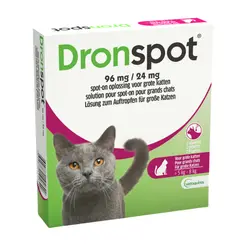Dronspot grote kat (5-8kg) 2 pipetten ontworming
