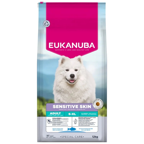 Eukanuba breeder sensitive skin all breeds 12 kg (na advies van KNGF) - afbeelding 1