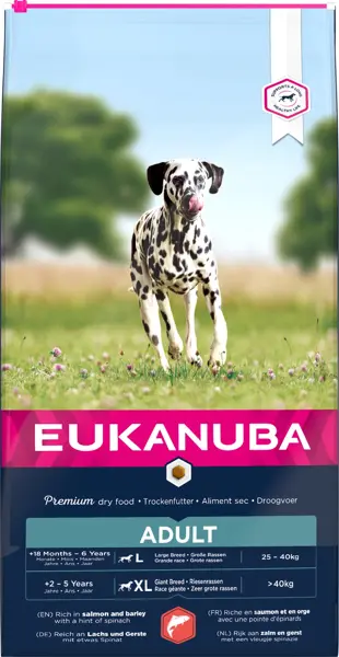 Eukanuba dog adult large breed zalm&gerst 12 kg Hondenvoer