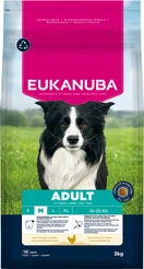 Eukanuba dog adult medium breed kip 3 kg Hondenvoer