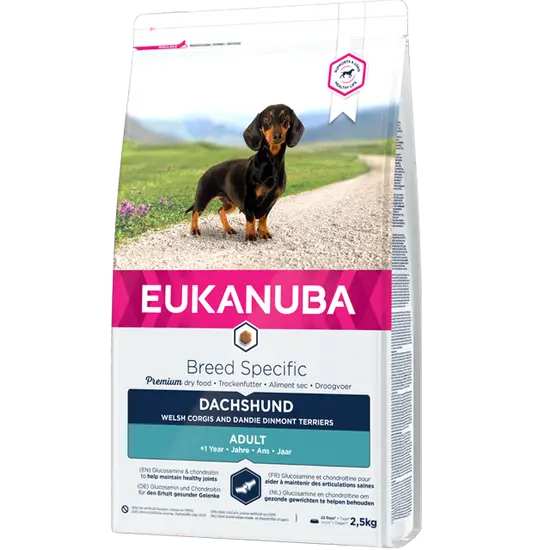 Eukanuba dog breed specific dachshund adult 2.5 kg Hondenvoer