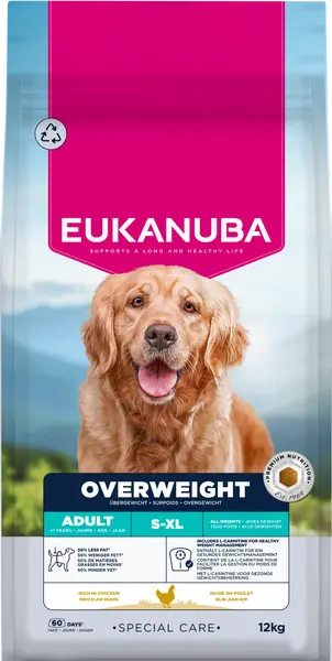 Eukanuba dog daily care adult overweight all breeds 12 kg Hondenvoer
