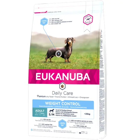 Eukanuba dog daily care adult weight control small & medium breed 12 kg Hondenvo