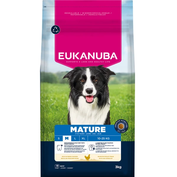 Eukanuba dog mature medium breed 3 kg Hondenvoer - afbeelding 1