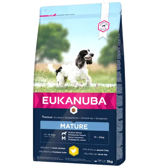 Eukanuba dog mature medium breed 3 kg Hondenvoer