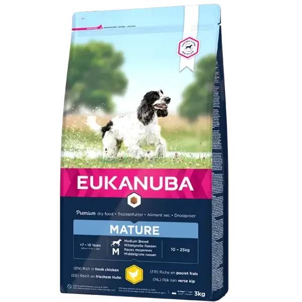 Eukanuba dog mature medium breed 3 kg Hondenvoer