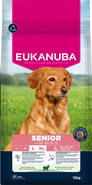 Eukanuba senior large breed lam&rijst 12kg Hondenvoer - afbeelding 1