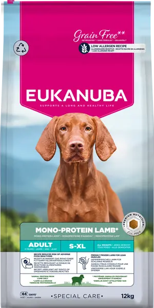 Eukanuba dog special care adult mono proteïne lam 12 kg Hondenvoer - afbeelding 1