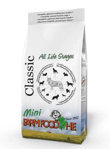 Farm Food he classic puppy&mini 4 kg Hondenvoer