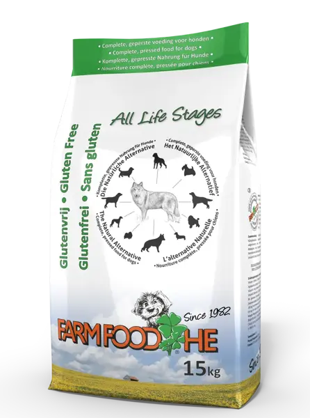 Farm Food HE glutenvrij 15 kg + gratis fresh menu 125 gram