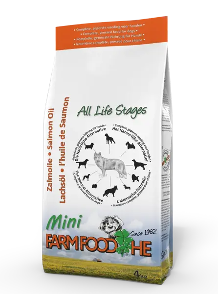 Farm Food he zalmolie puppy&mini 4 kg Hondenvoer