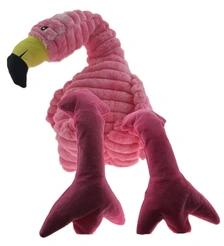 Ferry flamingo corduroy hondenspeelgoed met piep 120cm - afbeelding 2