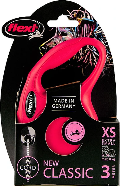 Flexi rollijn classic cord xs 3m.rood - afbeelding 1