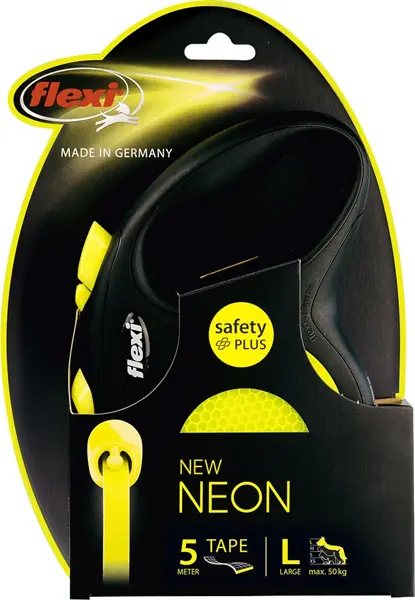 Flexi rollijn tape m 5m large neon - afbeelding 1