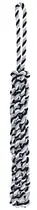 Flossy-toy zwart/wit touwstick katoen met handvat 60cm - afbeelding 2