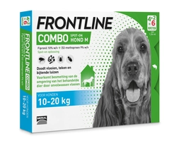 Frontline combo hond m 10 t/m 20 kg 6 pipetten
