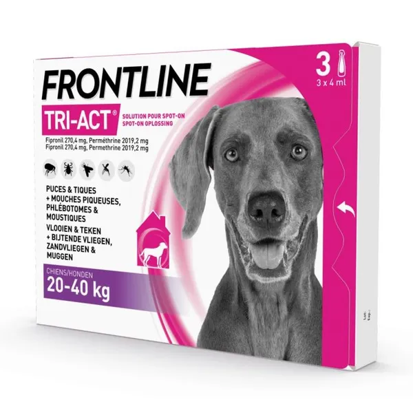Frontline Tri-act hond large 20-40kg 3 pipetten - afbeelding 1