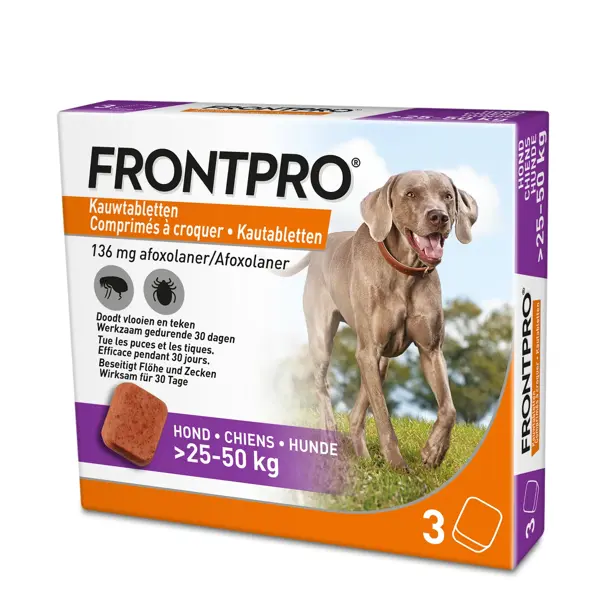 Frontpro hond extra large 25-50 kg 3 kauwtabletten