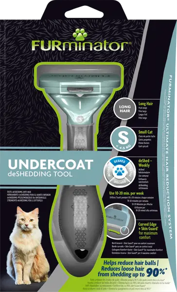 FURminator DeShedding kat ondervacht kam lang haar small