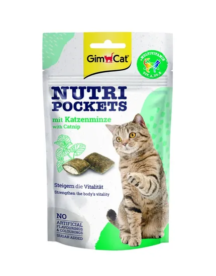 Gimcat nutri pockets catnip en multivitamine 60 gram