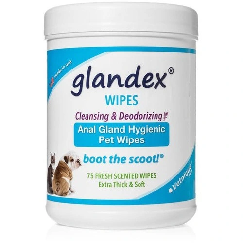 Glandex rear end pet wipes 75 stuks