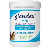 Glandex rear end pet wipes 75 stuks