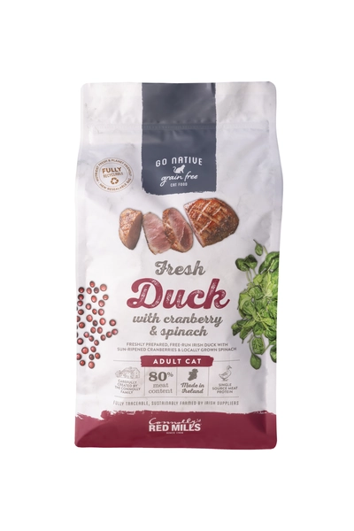 Go native CAT duck cranberry&spinach 1,5 kg - afbeelding 1