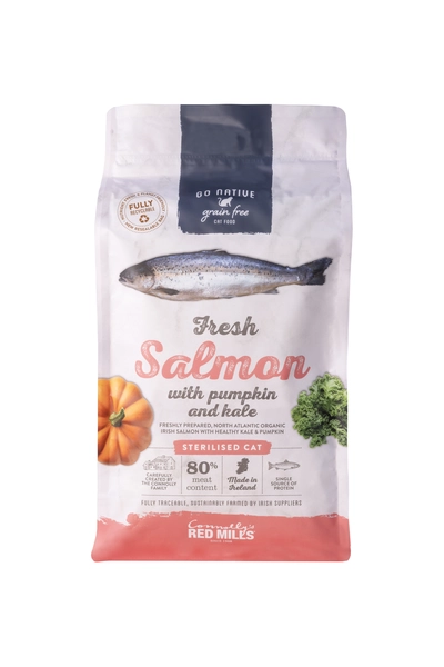 Go native CAT sterilised salmon pumpkin&kale 300 gram - afbeelding 1