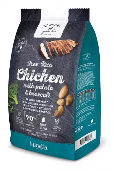 Go native free-run chicken & broccoli for all ages 12 kg hondenvoer - afbeelding 1