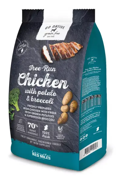 Go native free-run chicken & broccoli for all ages 800 gram hondenvoer - afbeelding 1