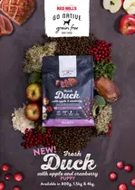 Go native puppy organic duck&apple&cranberry 4kg hondenvoer - afbeelding 2